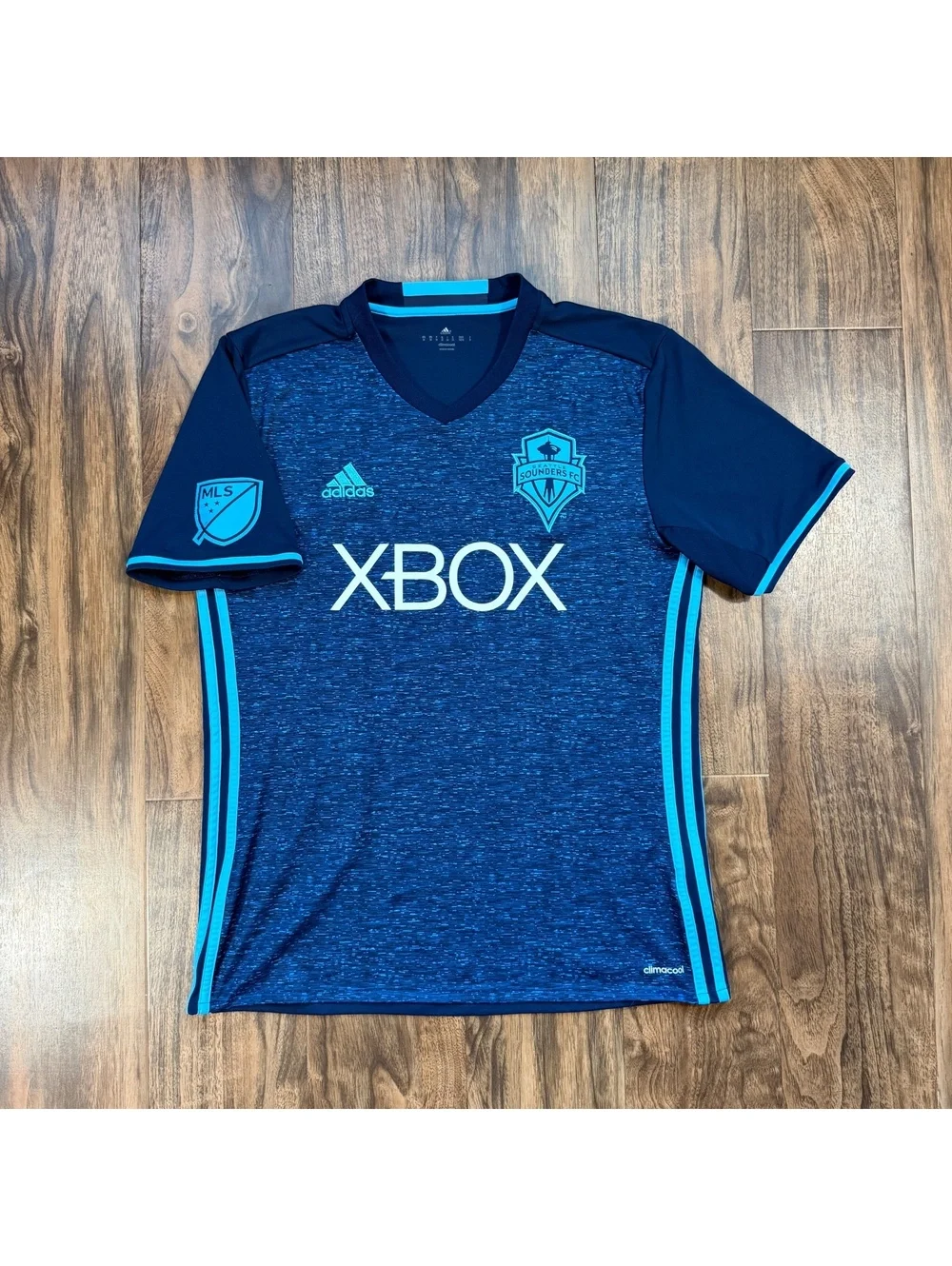 Adidas Seattle Sounders FC 2016/ 2017 Third Jersey M Blue MLS Soccer Shirt XBOX